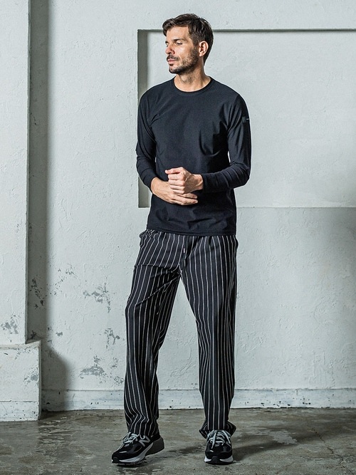 RESOUND CLOTHINGꥵɥ/LOOSE FIT nylon long sleave Tee/BLACK