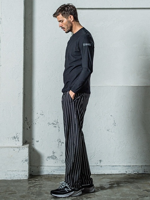 RESOUND CLOTHINGꥵɥ/LOOSE FIT nylon long sleave Tee/BLACK