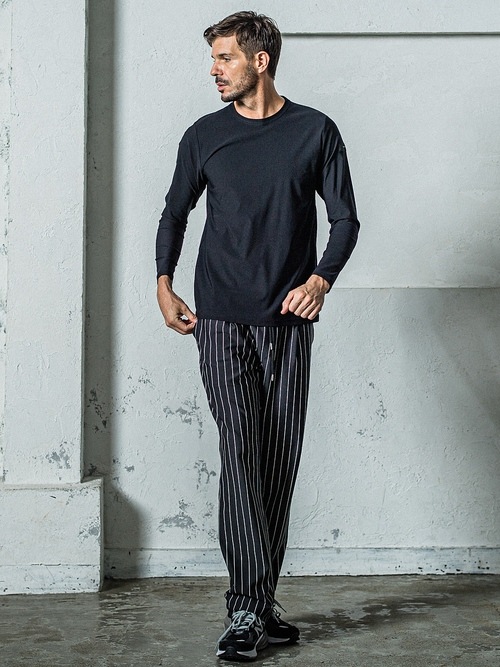RESOUND CLOTHINGꥵɥ/LOOSE FIT nylon long sleave Tee/BLACK