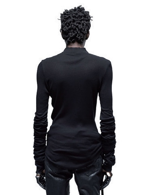 (ͽ)89ͽ/JULIUSꥦ/COTTON/SILK RIB CUT & SEWN6/BLACK