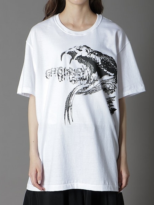 Ground Y饦ɥ磻/20/cotton jesey snake/WHITE