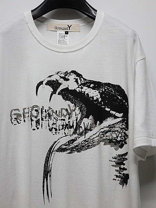 Ground Y饦ɥ磻/20/cotton jesey snake/WHITE
