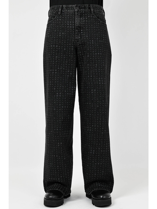 SALE30%OFF/LAD MUSICIAN����å� �ߥ塼�������/14oz DENIM STUDZ STRAIGHT PANTS/USED BLACK