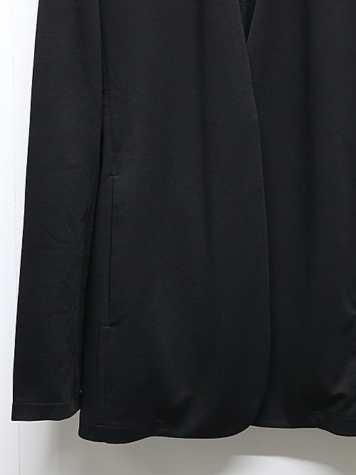 ATTACHMENT�������å�����/COTTON DOUBLE FACE COLLARLESS CARDIGAN/BLACK