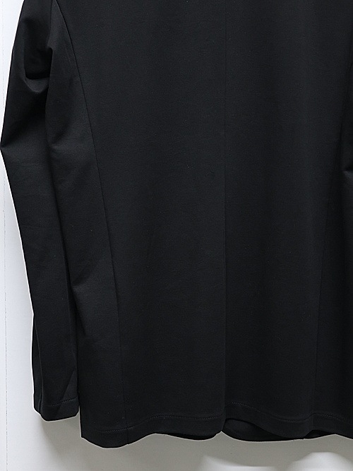 ATTACHMENT�������å�����/COTTON DOUBLE FACE COLLARLESS CARDIGAN/BLACK