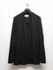 ATTACHMENT�������å�����/COTTON DOUBLE FACE COLLARLESS CARDIGAN/BLACK