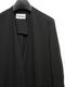 ATTACHMENT�������å�����/COTTON DOUBLE FACE COLLARLESS CARDIGAN/BLACK