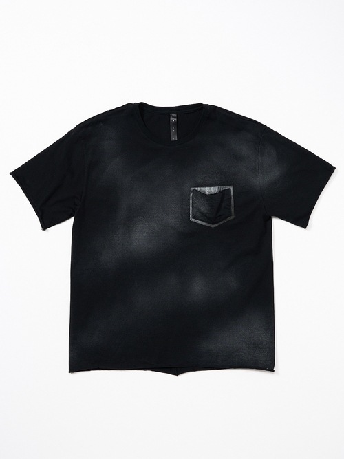 (ͽ���ʡ�3��4������ͽ��/wjk�����֥른��������/spray dye leather pocket-T/black��silver