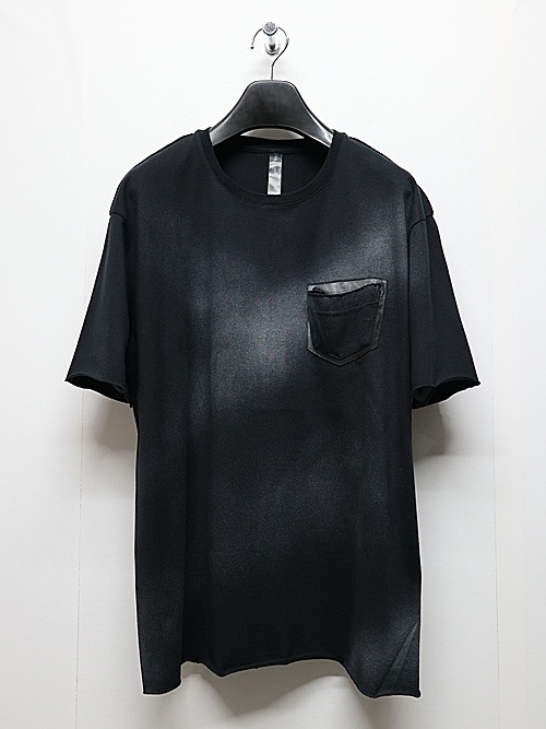 wjk�����֥른��������/spray dye leather pocket-T/black��silver