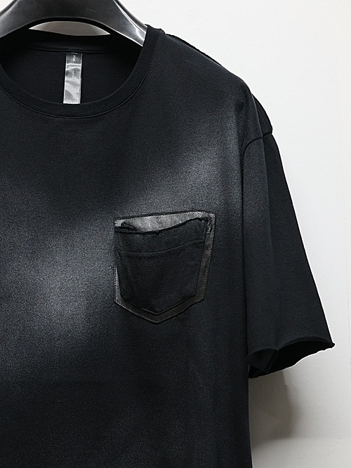 wjk�����֥른��������/spray dye leather pocket-T/black��silver