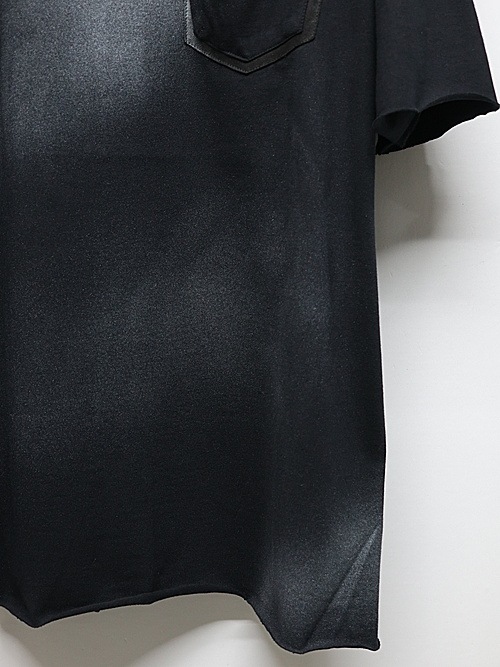 wjk�����֥른��������/spray dye leather pocket-T/black��silver