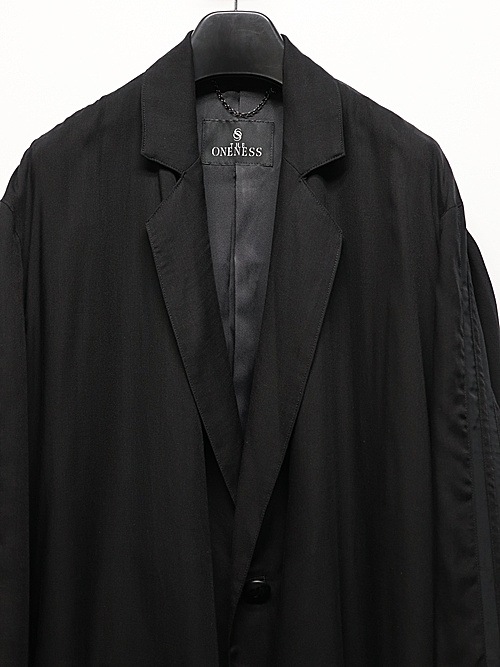 (ͽ���ʡ�2��3������ͽ��/THE ONENESS�������ͥ�/Cupro Twill Over Size Coat/Black