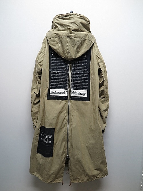 �㴰���nude:masahiko maruyama ���̡���:�ޥ��ҥ��ޥ���/MULTI ZIP MILITARY HOODIE COAT w/PRINTED PATCHES/Beige