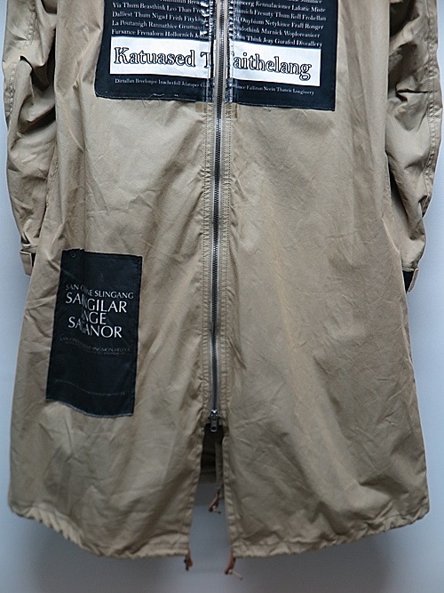 �㴰���nude:masahiko maruyama ���̡���:�ޥ��ҥ��ޥ���/MULTI ZIP MILITARY HOODIE COAT w/PRINTED PATCHES/Beige