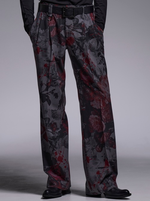 (ͽ���ʡ�5��6������ͽ��/kiryuyrik������奦����奦/Gray Flora Gabardine Wide Slacks/Gray