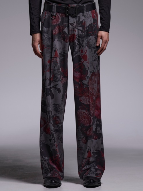 (ͽ���ʡ�5��6������ͽ��/kiryuyrik������奦����奦/Gray Flora Gabardine Wide Slacks/Gray