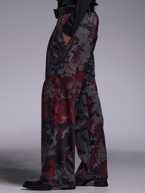 (ͽ���ʡ�5��6������ͽ��/kiryuyrik������奦����奦/Gray Flora Gabardine Wide Slacks/Gray