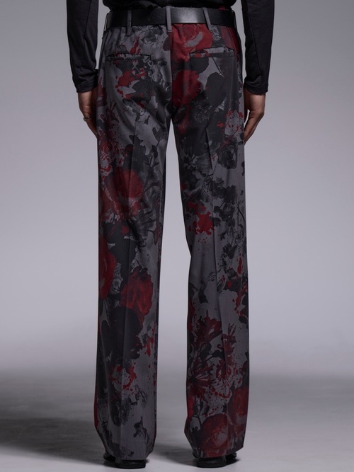 (ͽ���ʡ�5��6������ͽ��/kiryuyrik������奦����奦/Gray Flora Gabardine Wide Slacks/Gray