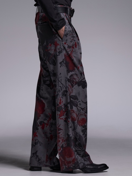 (ͽ���ʡ�5��6������ͽ��/kiryuyrik������奦����奦/Gray Flora Gabardine Wide Slacks/Gray