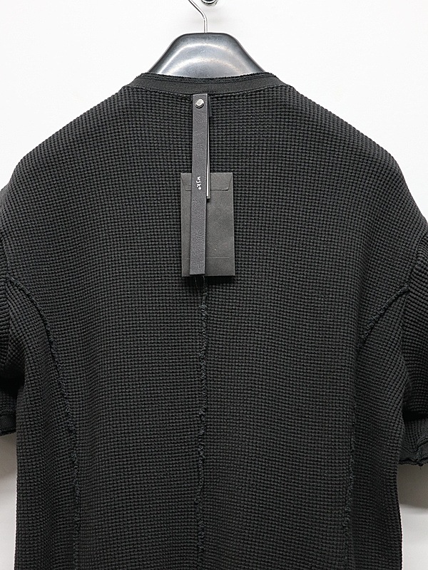 wjk�����֥른��������/waffle henley S/S/black.