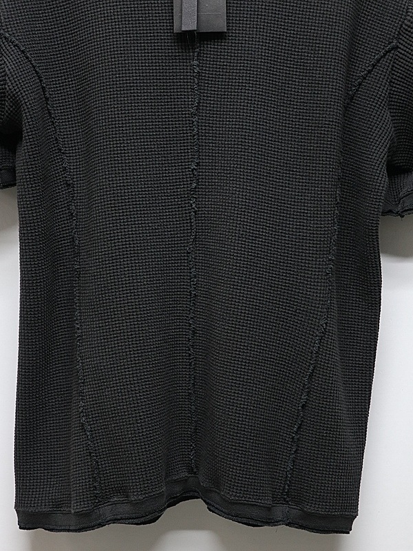 wjk�����֥른��������/waffle henley S/S/black.