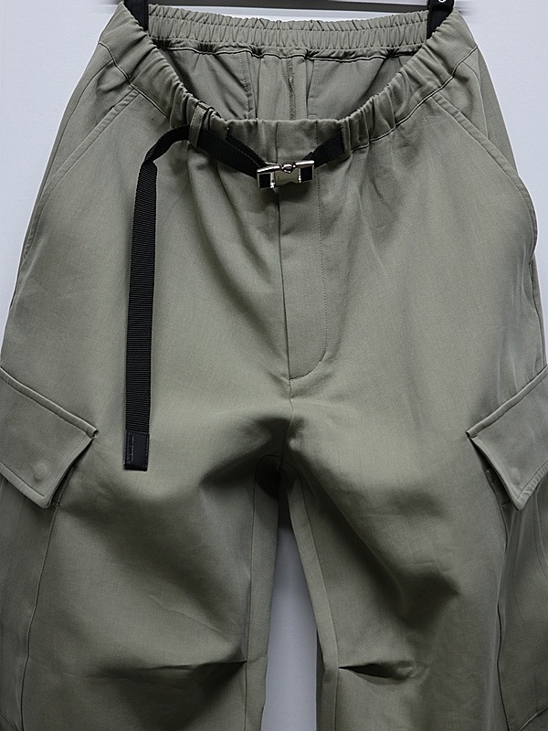 ATTACHMENT�������å�����/CO/TEN POWDERY DOUBLE CROTH EASY CARGO TROUSERS/L.KH GRAY
