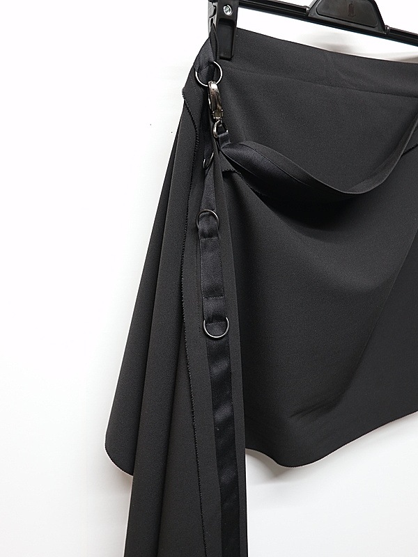kiryuyrik������奦����奦/PE Gabardine Hip Hung Muffler/Black