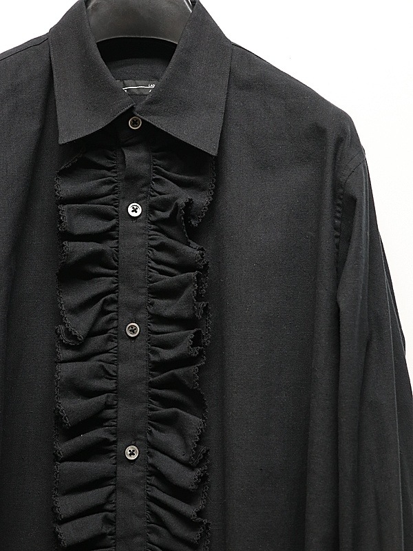 LAD MUSICIAN����å� �ߥ塼�������/KHADI CALICO FRILL SHIRT/BLACK