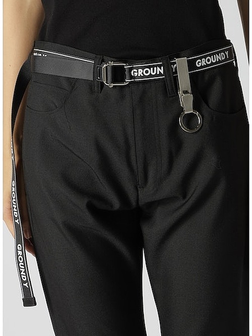 Ground Y饦ɥ磻/LOGO TAPE BELT/BLK.