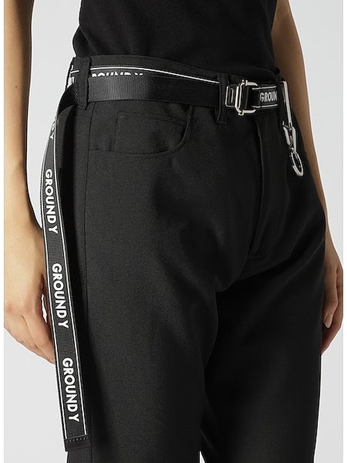 Ground Y饦ɥ磻/LOGO TAPE BELT/BLK.