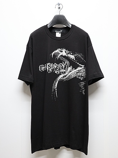 Ground Y�����饦��ɥ磻/20/cotton jesey snake/BLACK