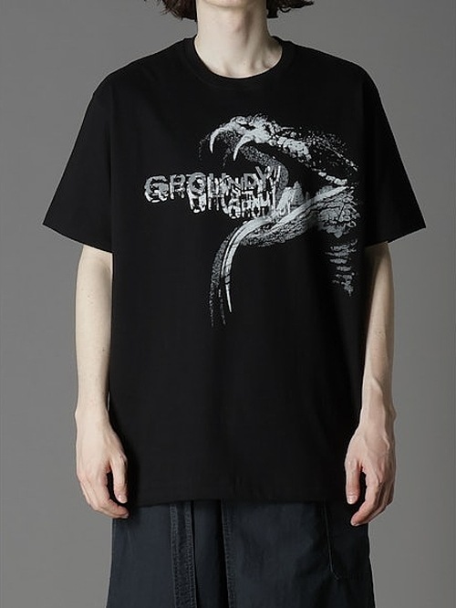 Ground Y�����饦��ɥ磻/20/cotton jesey snake/BLACK
