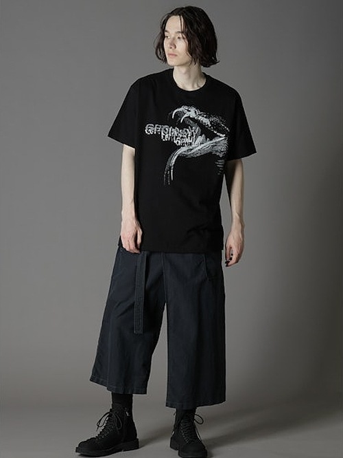 Ground Y�����饦��ɥ磻/20/cotton jesey snake/BLACK
