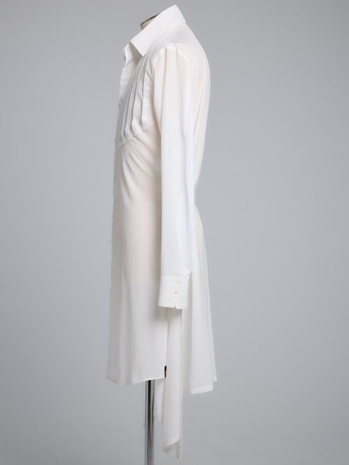 SALE30%OFF/THE ONENESS�������ͥ�/RePE-Tuffeta Pin Tuck Flare Shirt/White.
