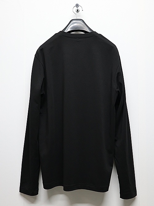 ATTACHMENT�������å�����/COTTON DOUBLE FACE SLIM FIT L/S TEE/BLACK