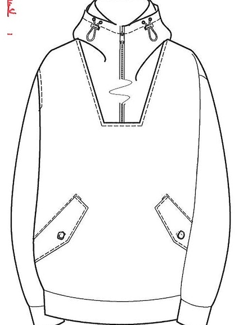 Ground Y�����饦��ɥ磻/40/20 MINI FLEECE ANORAK HOODIE/BLACK