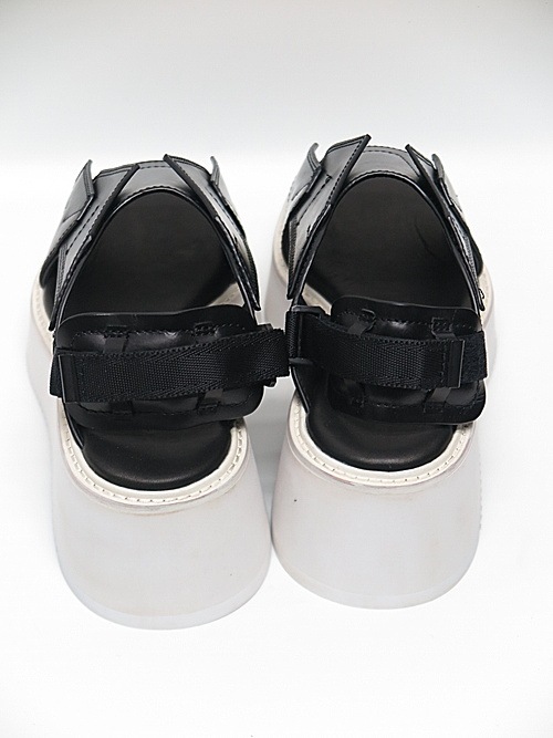 JULIUS����ꥦ��/COW SKIN FOOT WEAR/BK��WHT.