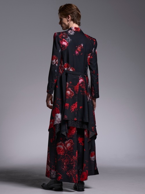 (ͽ���ʡ�5��6������ͽ��/kiryuyrik������奦����奦/Black Flora Gabardine Flare Jacket/Black