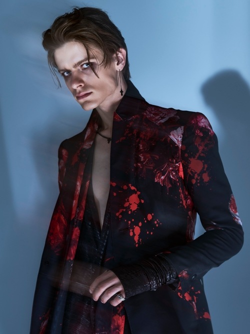 (ͽ���ʡ�5��6������ͽ��/kiryuyrik������奦����奦/Black Flora Gabardine Flare Jacket/Black