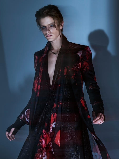 (ͽ���ʡ�5��6������ͽ��/kiryuyrik������奦����奦/Black Flora Gabardine Flare Jacket/Black