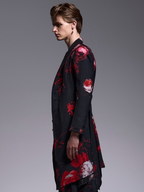 (ͽ���ʡ�5��6������ͽ��/kiryuyrik������奦����奦/Black Flora Gabardine Flare Jacket/Black