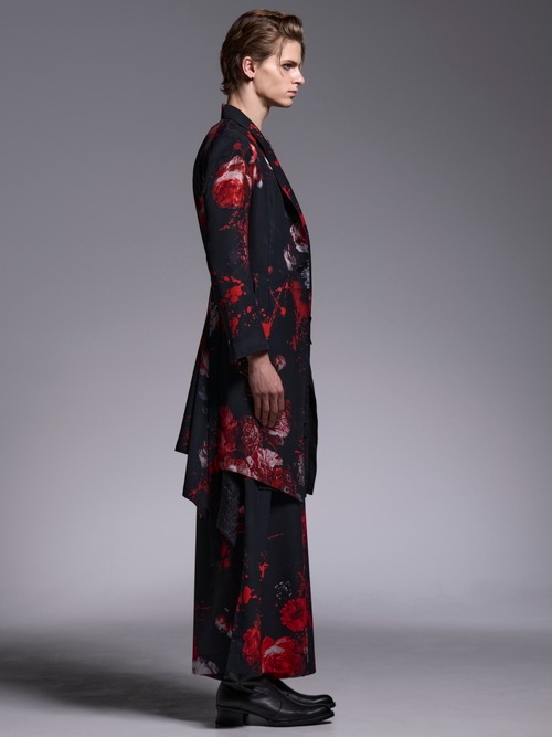 (ͽ���ʡ�5��6������ͽ��/kiryuyrik������奦����奦/Black Flora Gabardine Flare Jacket/Black