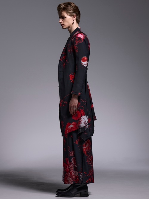 (ͽ���ʡ�5��6������ͽ��/kiryuyrik������奦����奦/Black Flora Gabardine Flare Jacket/Black