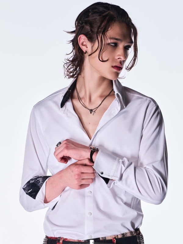 (ͽ���ʡ�9������10������ͽ��/kiryuyrik������奦����奦/Funsy Twill Cuffs Buttom Shirt/White