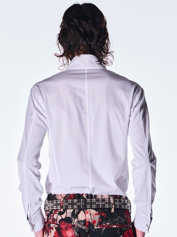 (ͽ���ʡ�9������10������ͽ��/kiryuyrik������奦����奦/Funsy Twill Cuffs Buttom Shirt/White
