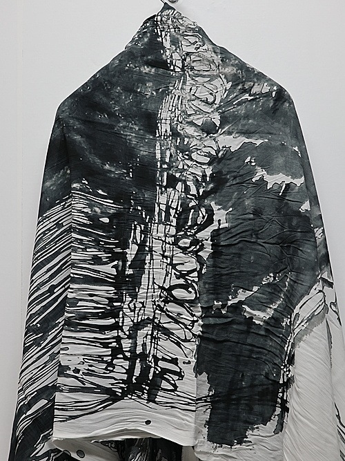 nude:masahiko maruyama ̡:ޥҥޥ/Rayon Chiffon Inkjet Print STOLE/Face Print.