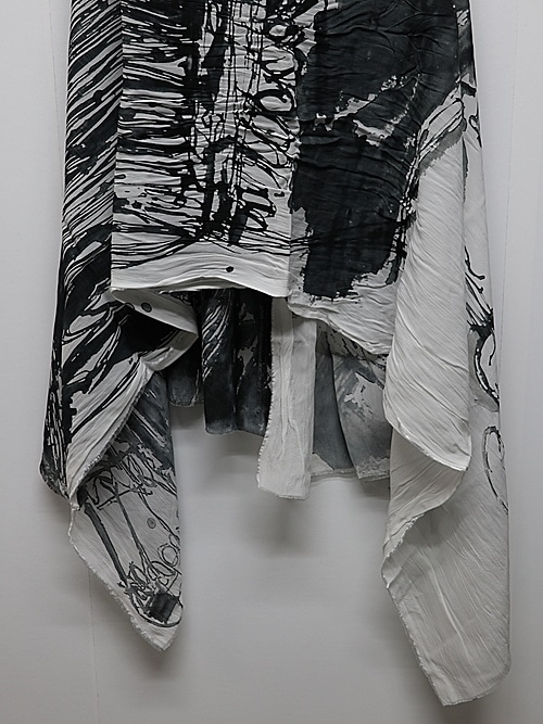 nude:masahiko maruyama ̡:ޥҥޥ/Rayon Chiffon Inkjet Print STOLE/Face Print.