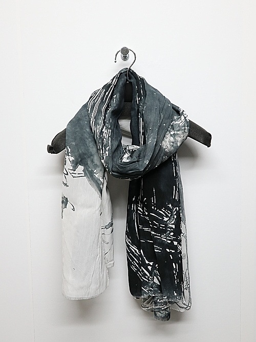 nude:masahiko maruyama ̡:ޥҥޥ/Rayon Chiffon Inkjet Print STOLE/Face Print.