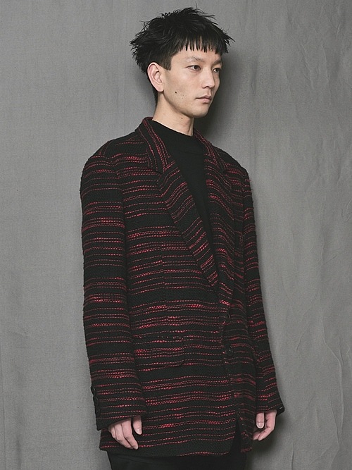 SALE50%OFF/nude:masahiko maruyama ̡:ޥҥޥ/Slub Yarn Cotton Double Cloth OVERSIZED JACKET/Black - Red.