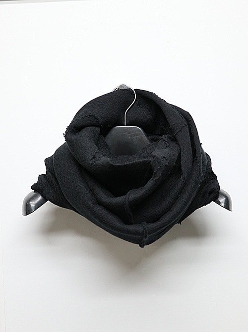 nude:masahiko maruyama ̡:ޥҥޥ/12GG Laddering Cut Jacquard DAMAGE Knit SNOOD/Black